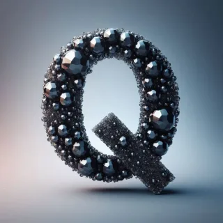 Black crystal — litera Q