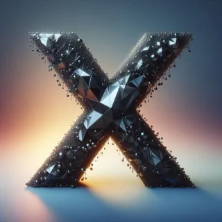 Black crystal — litera X