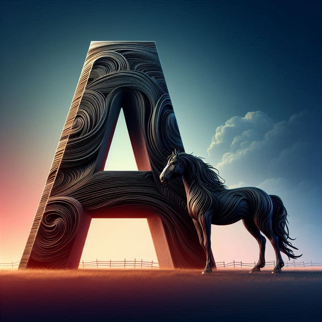 Black horse — litera A