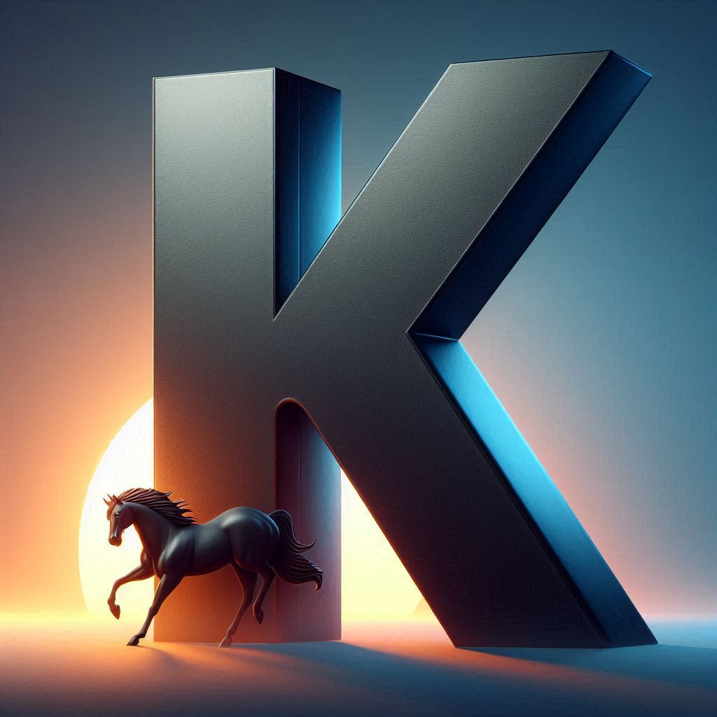 Black horse — litera K