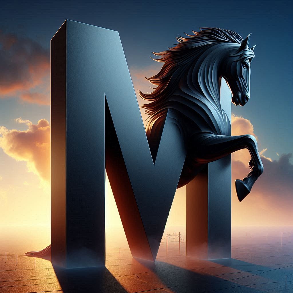 Black horse — litera M