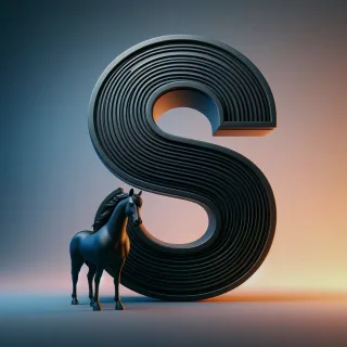 Black horse — litera S