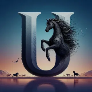 Black horse — litera U