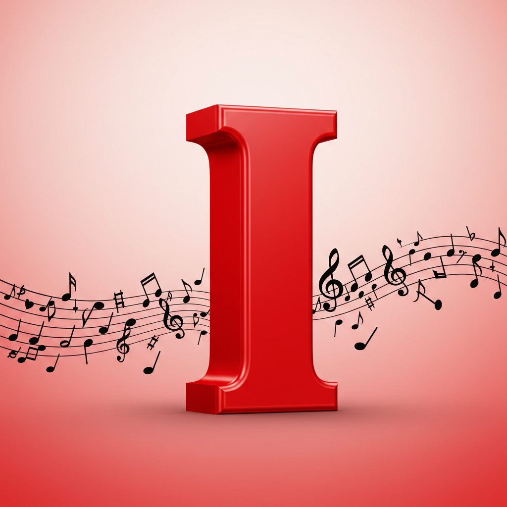 Black music notes 2 — litera I (wariant 2)