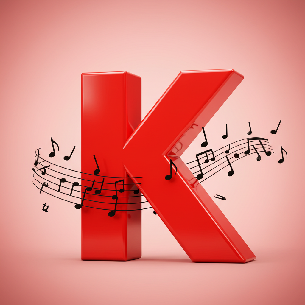 Black music notes 2 — litera K