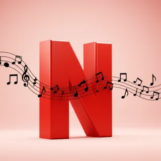Black music notes 2 — litera N (wariant 2)
