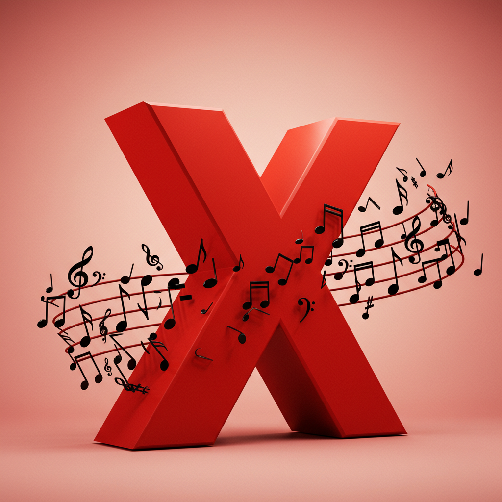 Black music notes 2 — litera X
