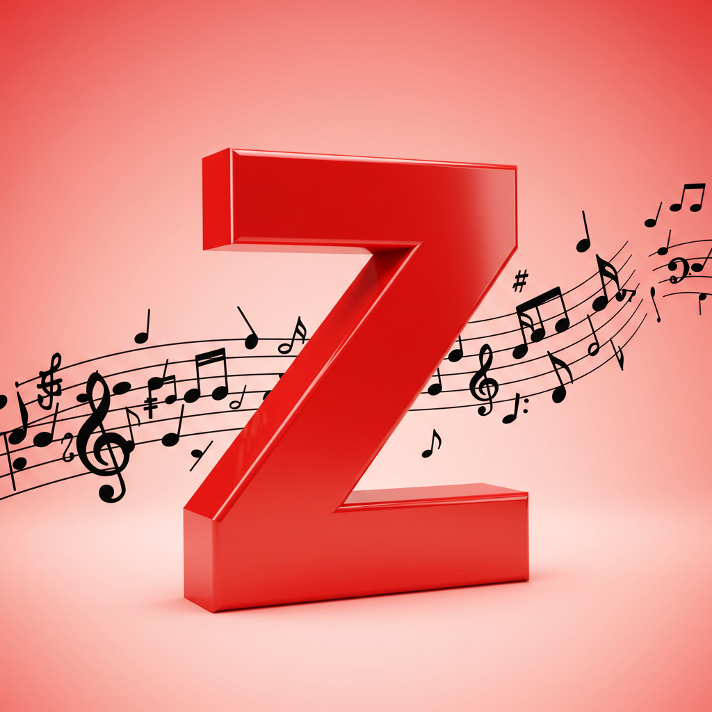 Black music notes 2 — litera Z