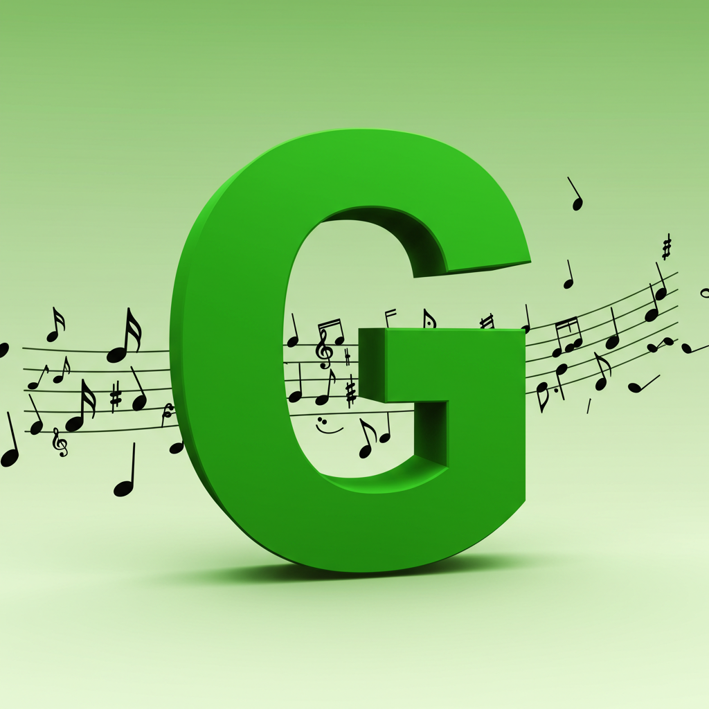 Black music notes — litera G
