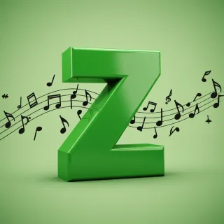 Black music notes — litera Z