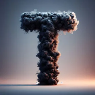 Black smoke — litera T
