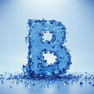Blue crystal 3 — litera B (wariant 2)