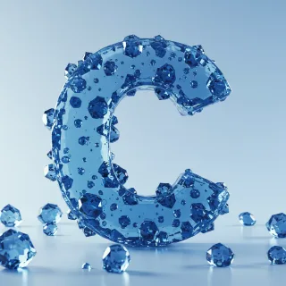 Blue crystal 3 — litera C (wariant 2)