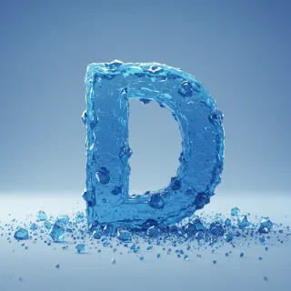 Blue crystal 3 — litera D (wariant 2)