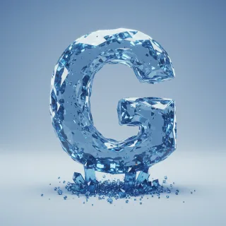 Blue crystal 3 — litera G (wariant 2)