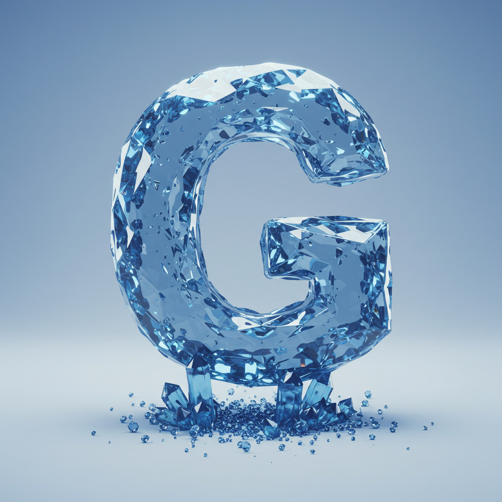 Blue crystal 3 — litera G (wariant 2)