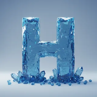 Blue crystal 3 — litera H (wariant 2)
