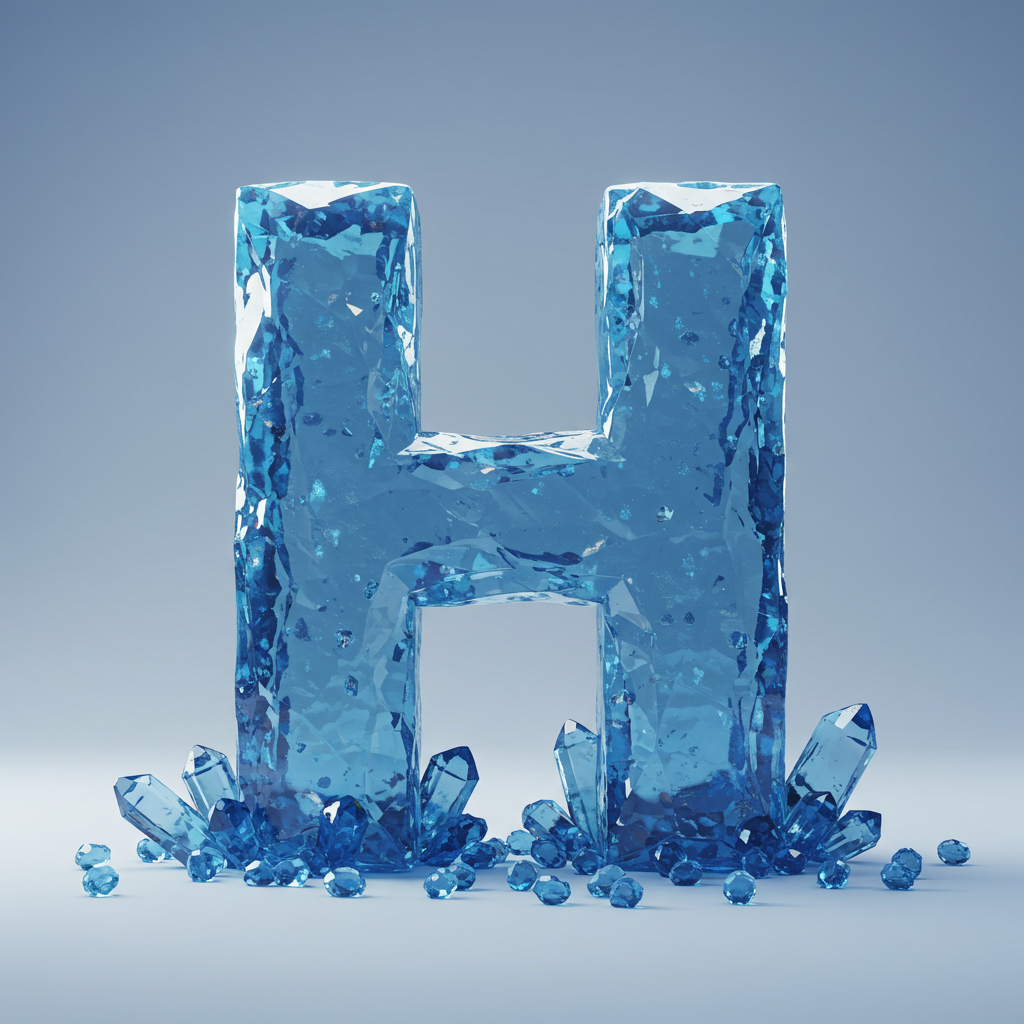 Blue crystal 3 — litera H (wariant 2)