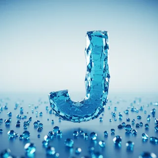 Blue crystal 3 — litera J