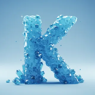 Blue crystal 3 — litera K (wariant 2)