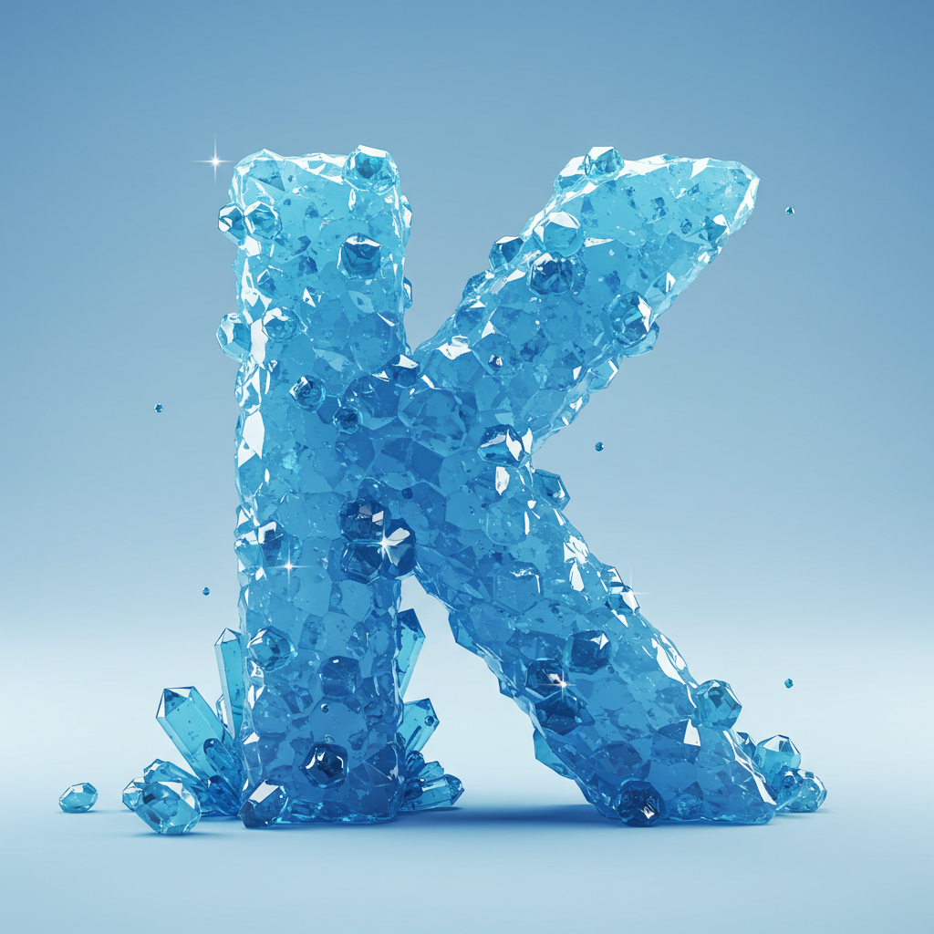 Blue crystal 3 — litera K (wariant 2)