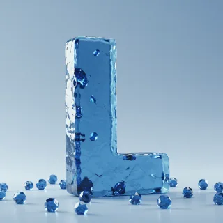 Blue crystal 3 — litera L (wariant 2)