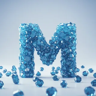 Blue crystal 3 — litera M