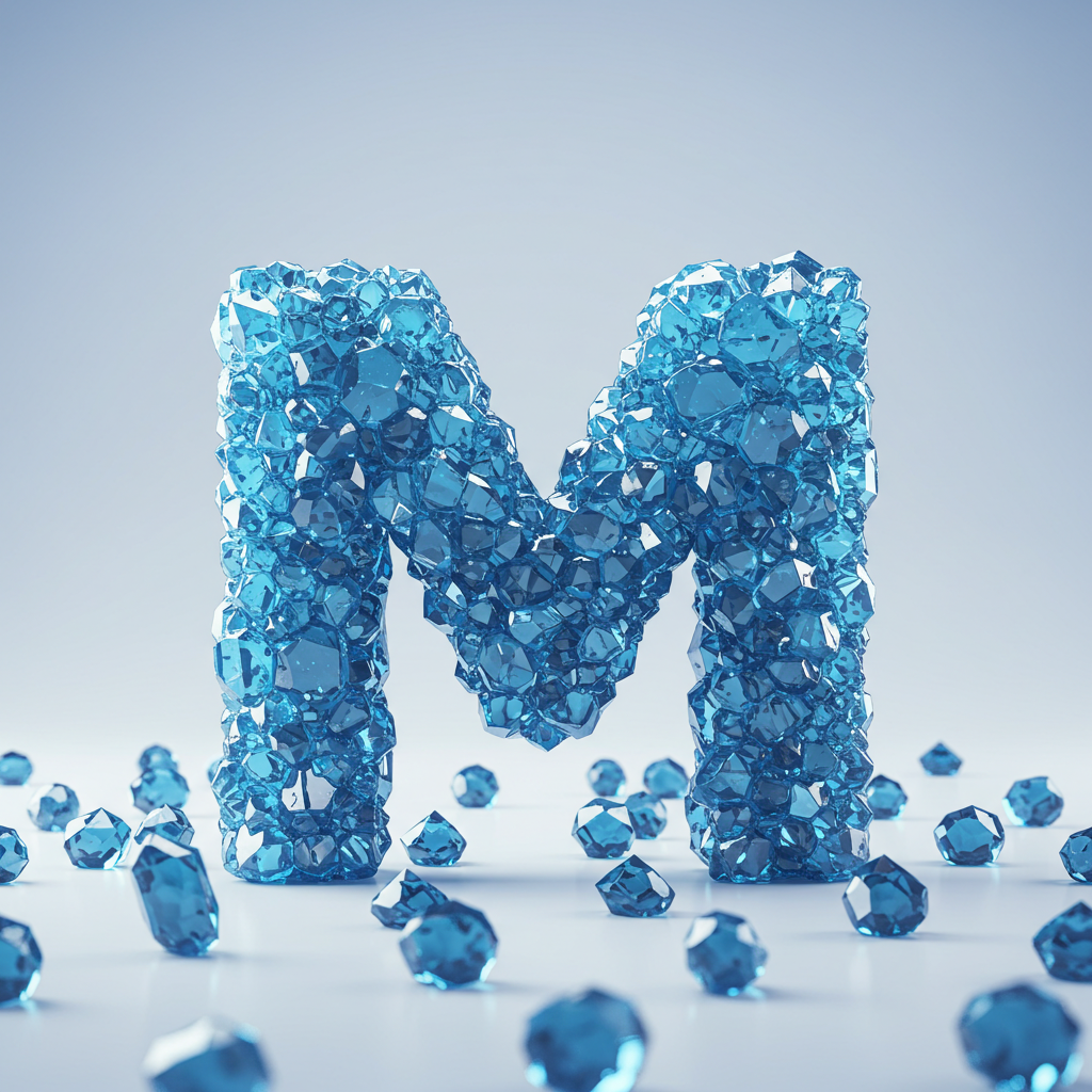 Blue crystal 3 — litera M