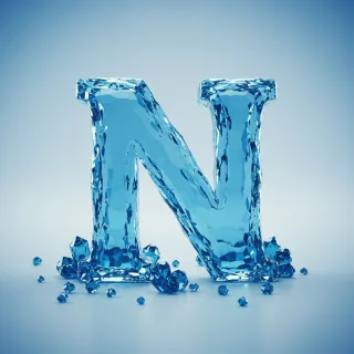 Blue crystal 3 — litera N (wariant 2)