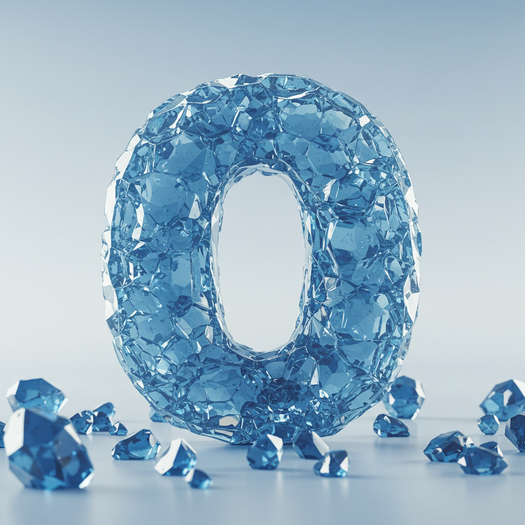 Blue crystal 3 — litera O (wariant 2)
