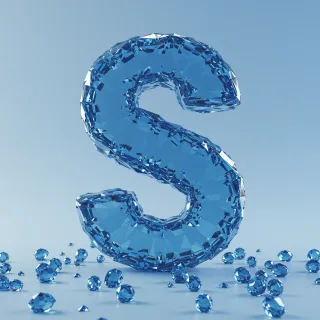 Blue crystal 3 — litera S (wariant 2)
