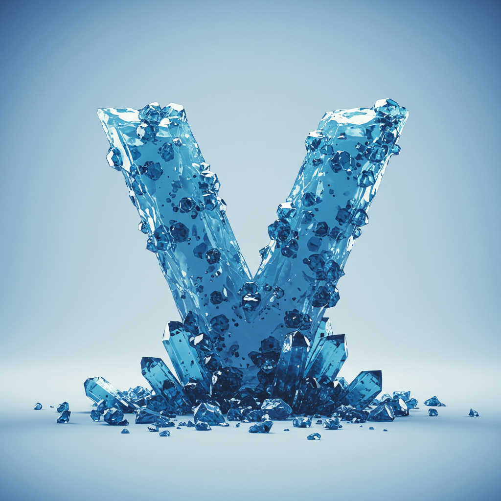 Blue crystal 3 — litera V (wariant 2)
