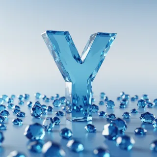 Blue crystal 3 — litera Y (wariant 2)