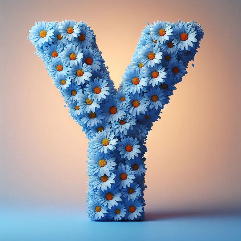 Blue daisy — litera Y