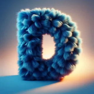 Blue fur — litera D