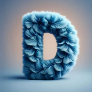 Blue fur — litera D (wariant 2)