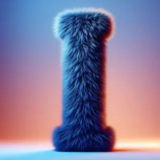 Blue fur — litera I (wariant 2)