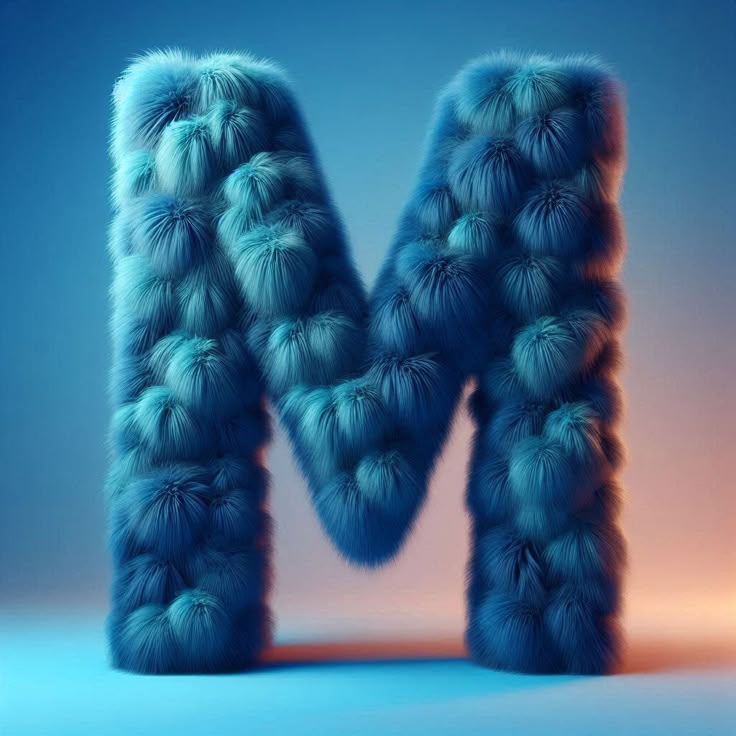 Blue fur — litera M (wariant 2)