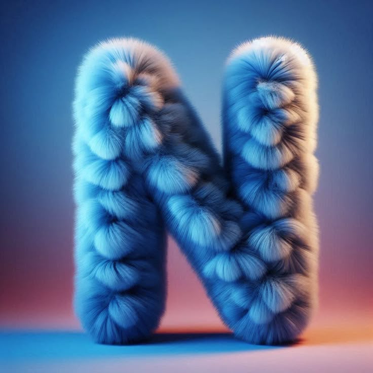 Blue fur — litera N (wariant 2)