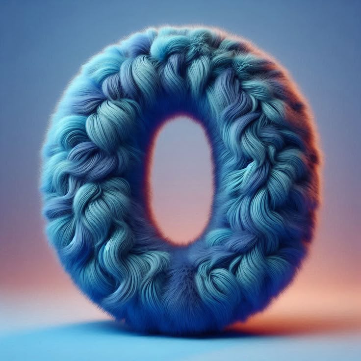 Blue fur — litera O (wariant 2)