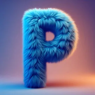 Blue fur — litera P
