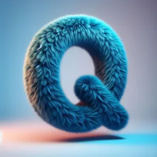 Blue fur — litera Q (wariant 2)