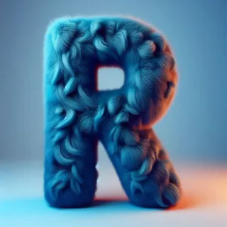 Blue fur — litera R