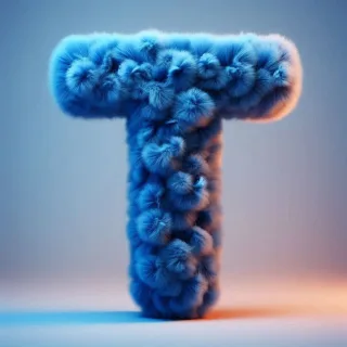 Blue fur — litera T