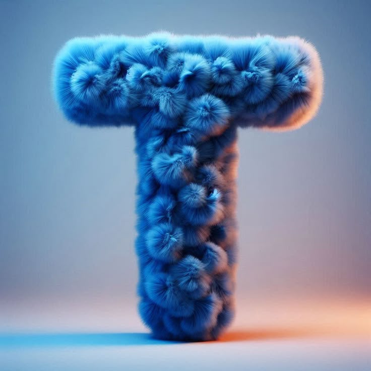 Blue fur — litera T