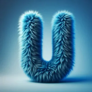 Blue fur — litera U