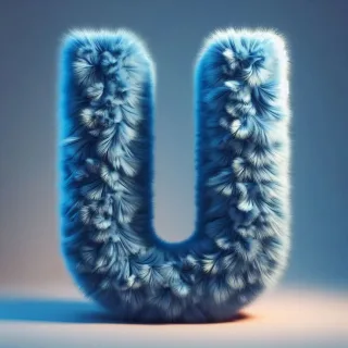 Blue fur — litera U (wariant 2)
