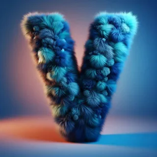 Blue fur — litera V