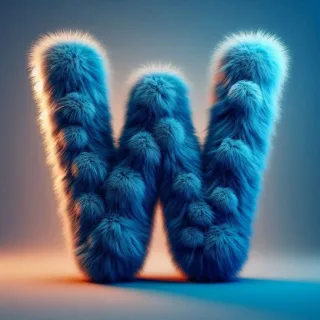 Blue fur — litera W