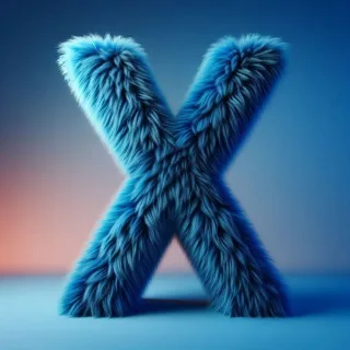 Blue fur — litera X